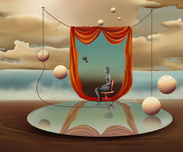 Chronicles of Time – stillness-themed digital artwork by Lara J. Trad